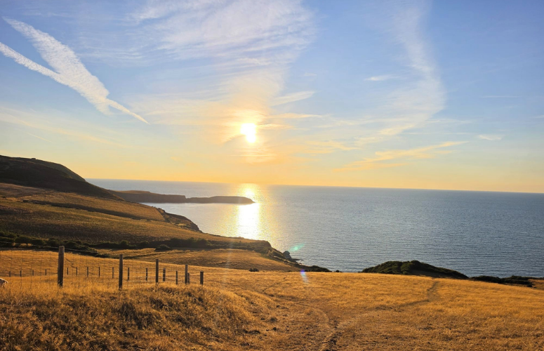 The peaceful coastline of Cardigan Bay